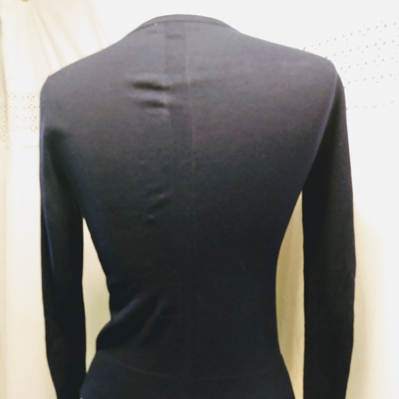 Ann Taylor Petite XS Cardigan Button Front Woman Cotton dark Macadamia  argyle - Picture 3 of 5